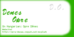 denes opre business card